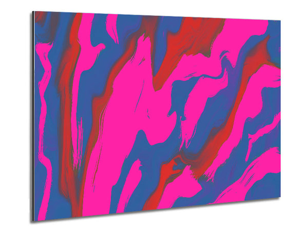 Neon Pink Strikes Metal Print