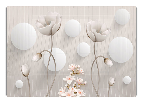 White Flower Circles