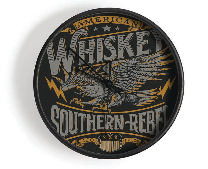 Whiskey Southern Rebel Clock - Wallart-Direct UK