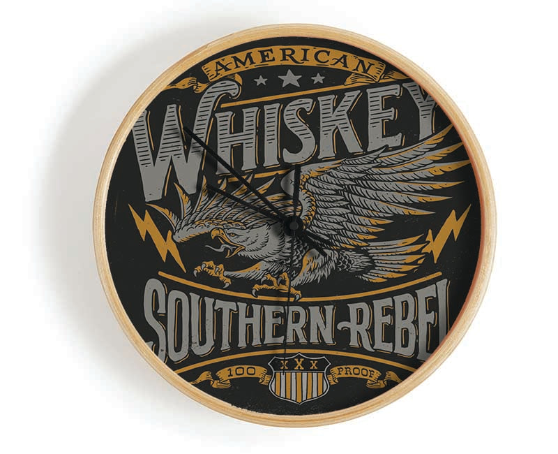 Whiskey Southern Rebel Clock - Wallart-Direct UK