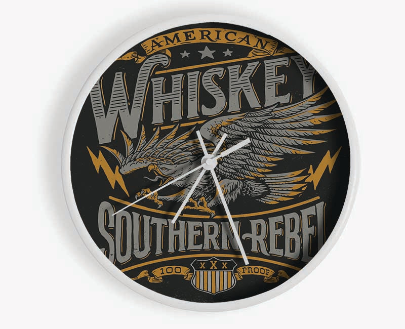 Whiskey Southern Rebel Clock - Wallart-Direct UK