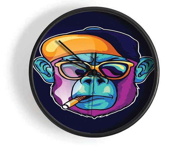 Gorilla Smoking Hat Clock - Wallart-Direct UK