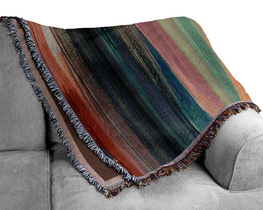 Vertical Colour Drop Lines Woven Blanket