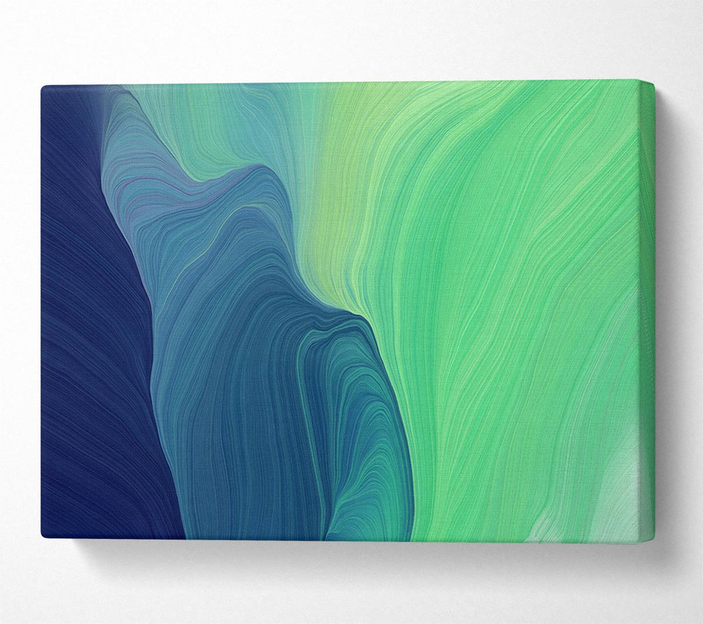 Picture of Green Formation Of Colour Canvas Print Wall Art