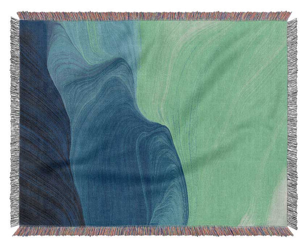 Green Formation Of Colour Woven Blanket