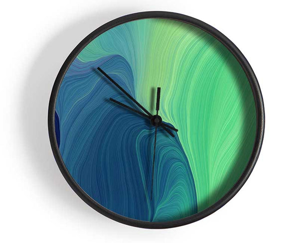 Green Formation Of Colour Clock - Wallart-Direct UK