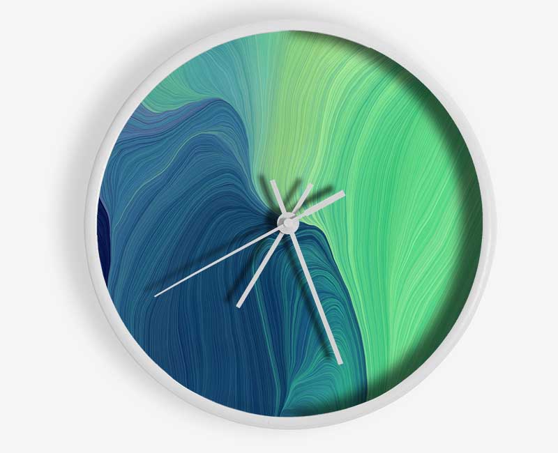 Green Formation Of Colour Clock - Wallart-Direct UK