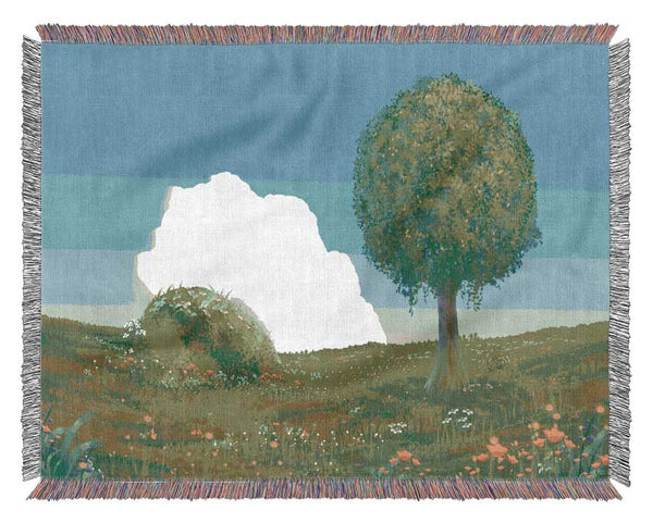 The Round Tree Summer Skies Woven Blanket
