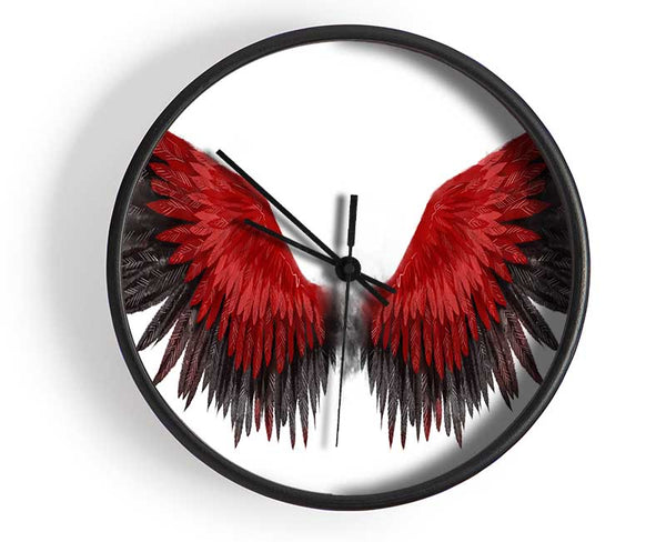 The Read Feathers Of A Bird Clock - Wallart-Direct UK