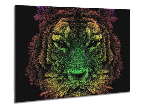 The Old English Tiger Metal Print