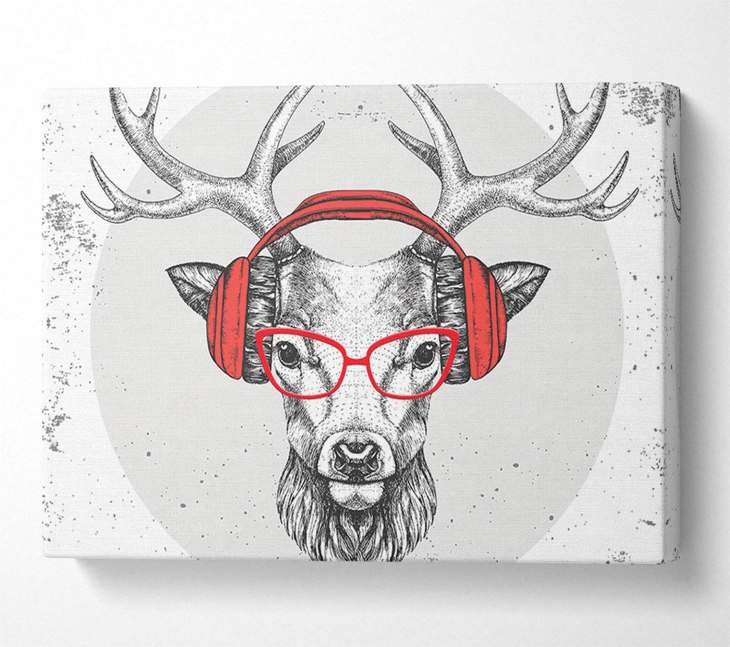 Picture of The Stag Headphones Canvas Print Wall Art