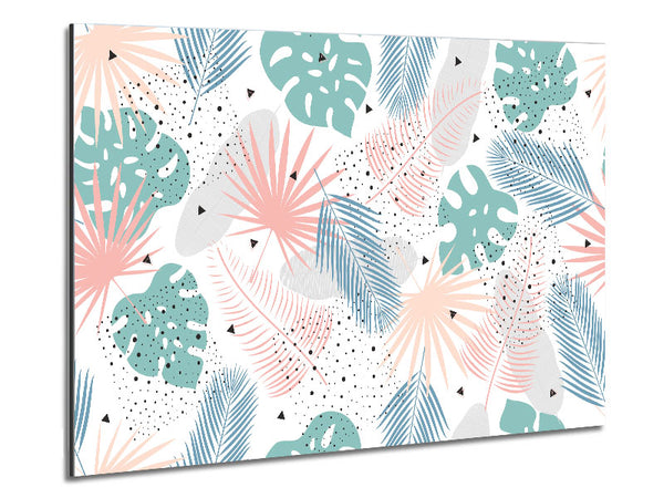 The Modern Cheese Plant Pattern Metal Print
