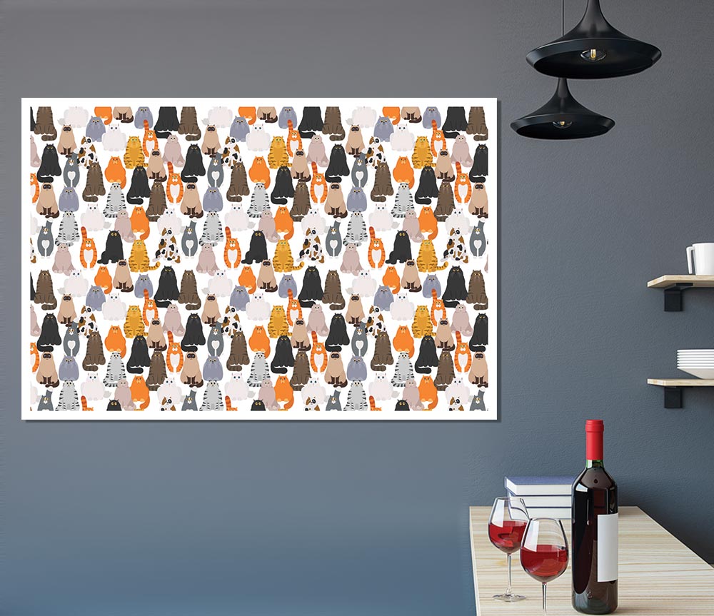The Cat Mass Print Poster Wall Art