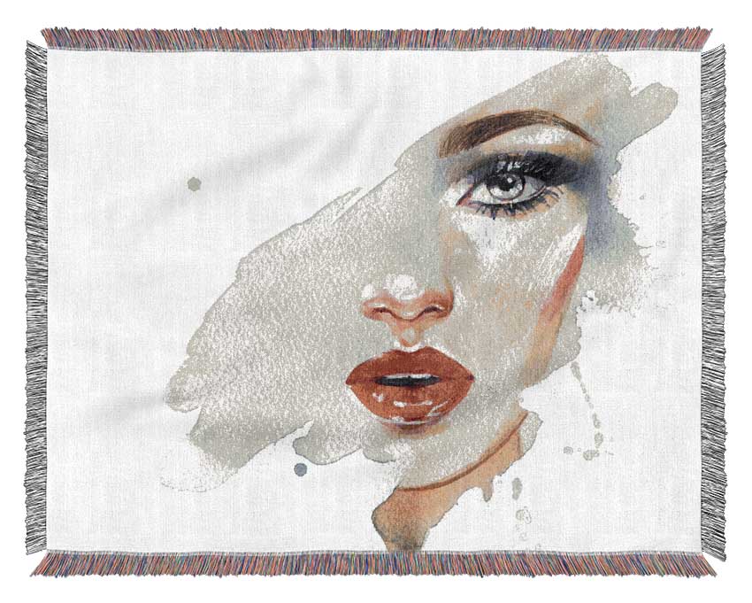 Washed Face Visual Woven Blanket