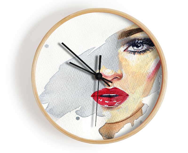 Washed Face Visual Clock - Wallart-Direct UK