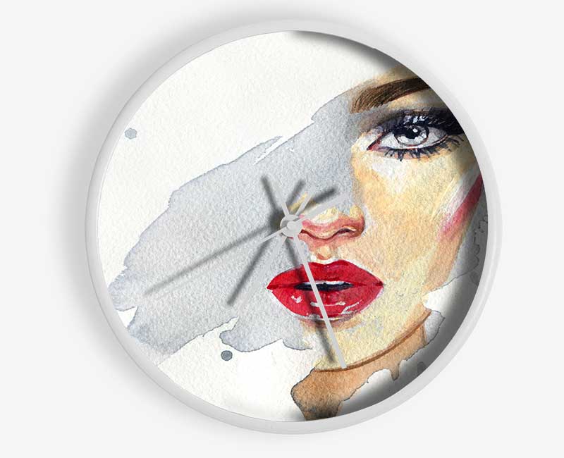 Washed Face Visual Clock - Wallart-Direct UK