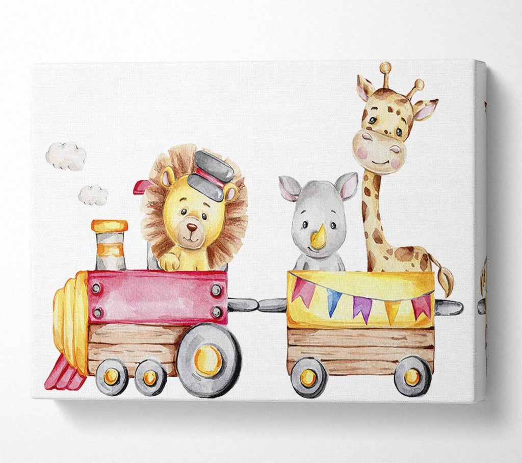 Picture of The Animal Train Canvas Print Wall Art