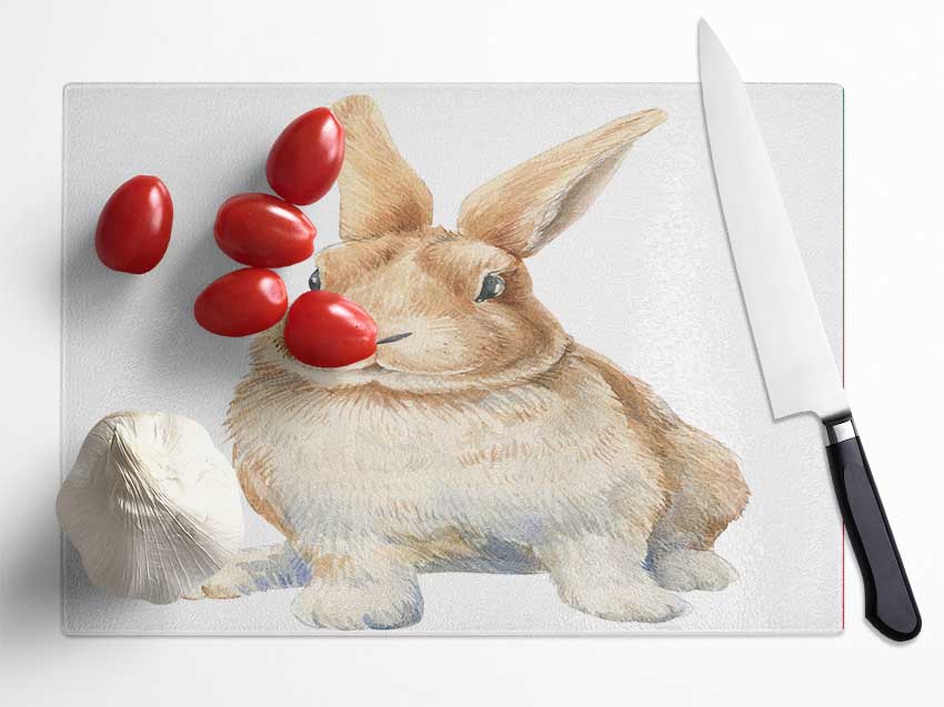 The Cute Little Rabbit Glass Chopping Board