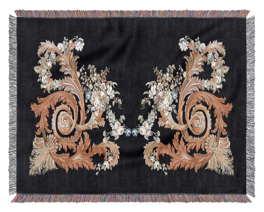 The Vintage Floral Pattern Woven Blanket