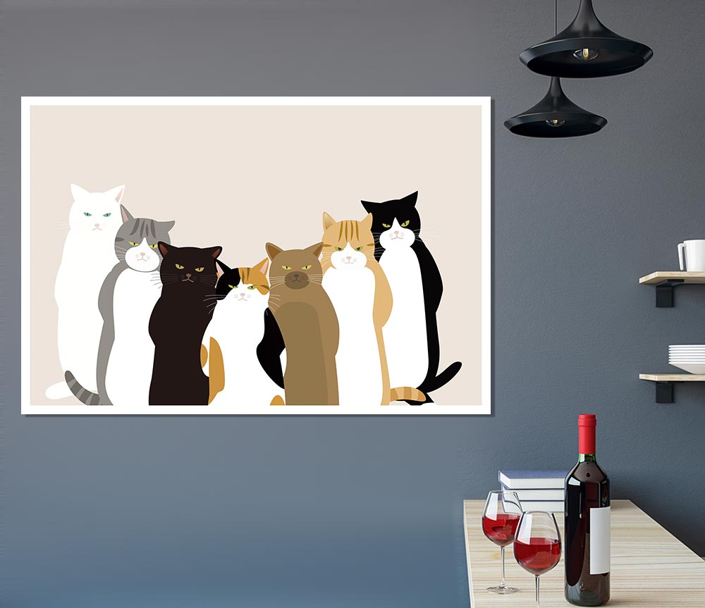 The Cat Crew Print Poster Wall Art