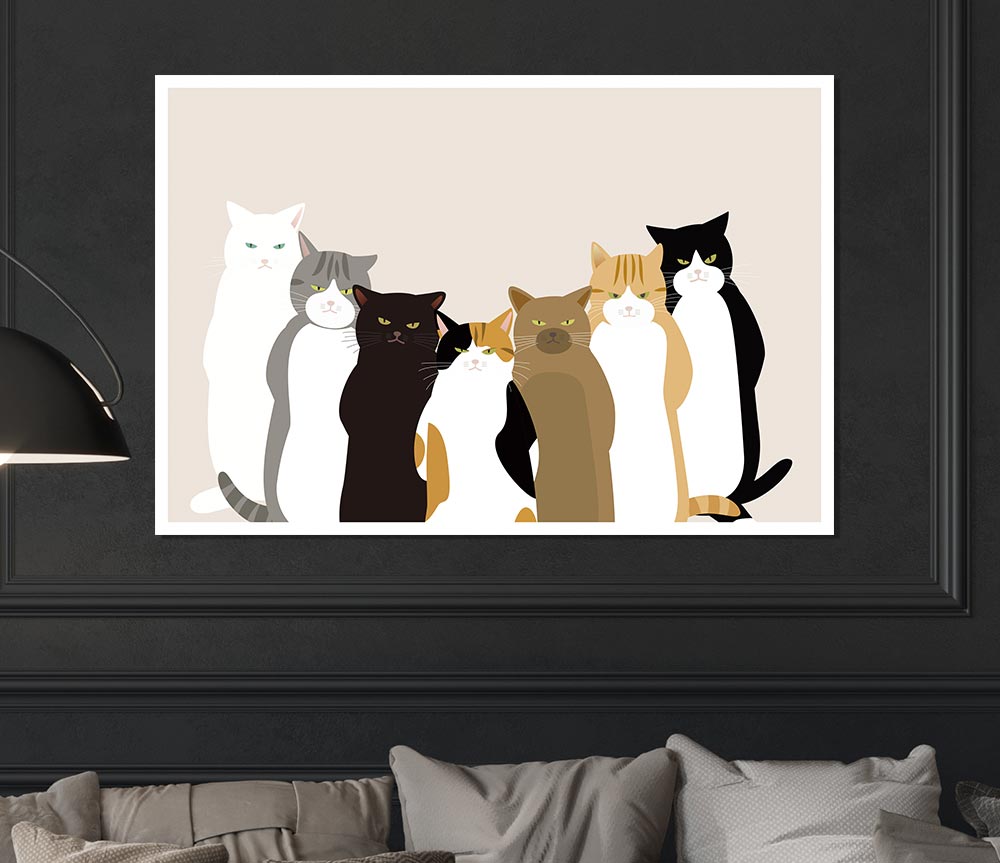 The Cat Crew Print Poster Wall Art
