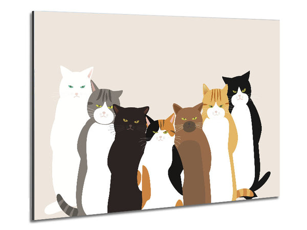 The Cat Crew Metal Print