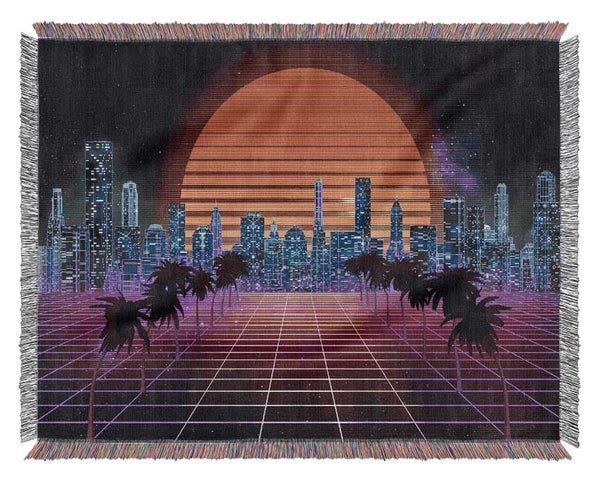 Sunshine City Retro Woven Blanket