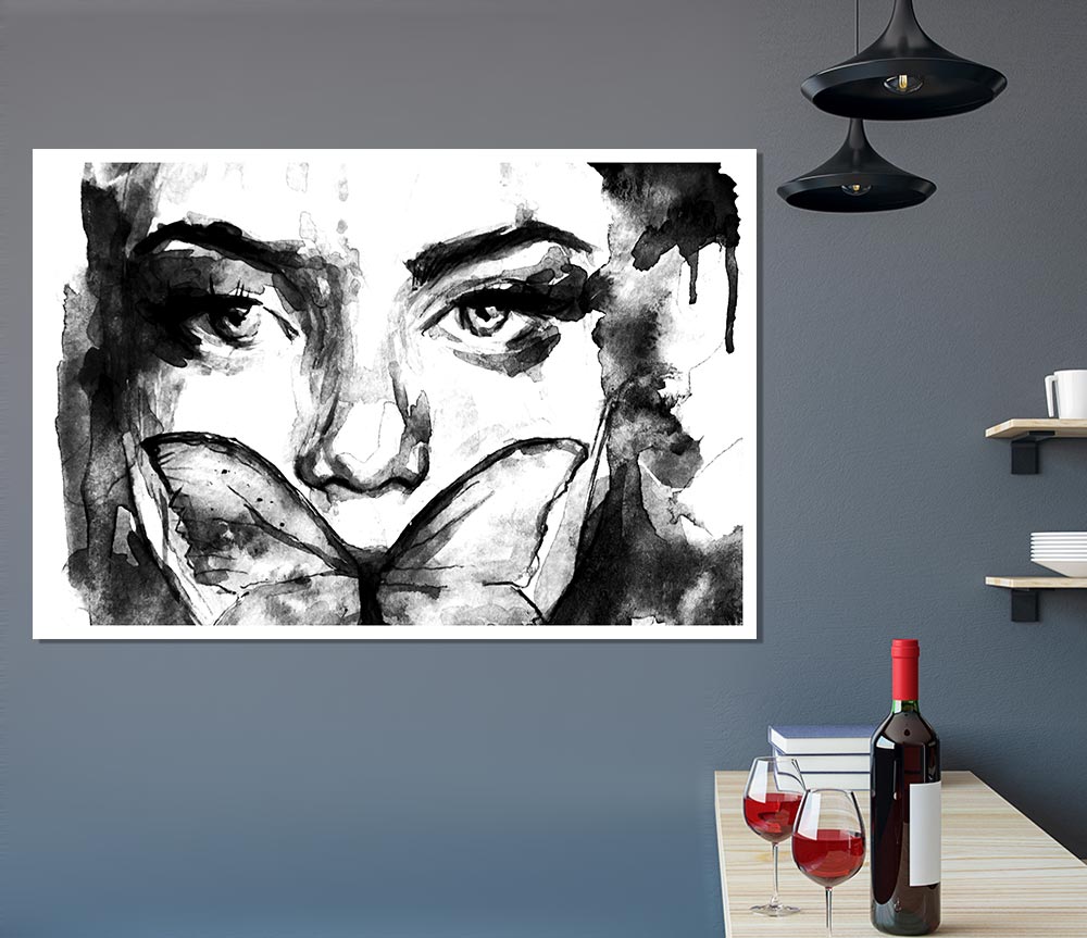 The Butterfly Mouth Print Poster Wall Art