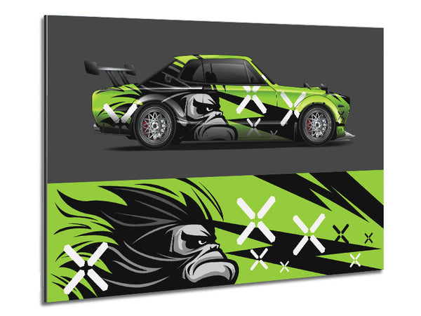 Das grüne Rennauto