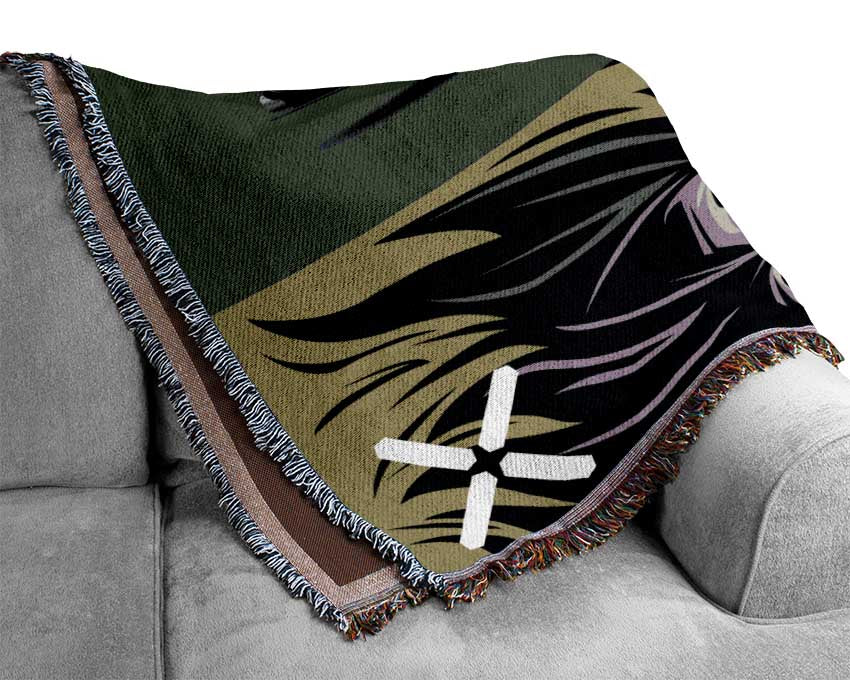 The Green Race Car Woven Blanket