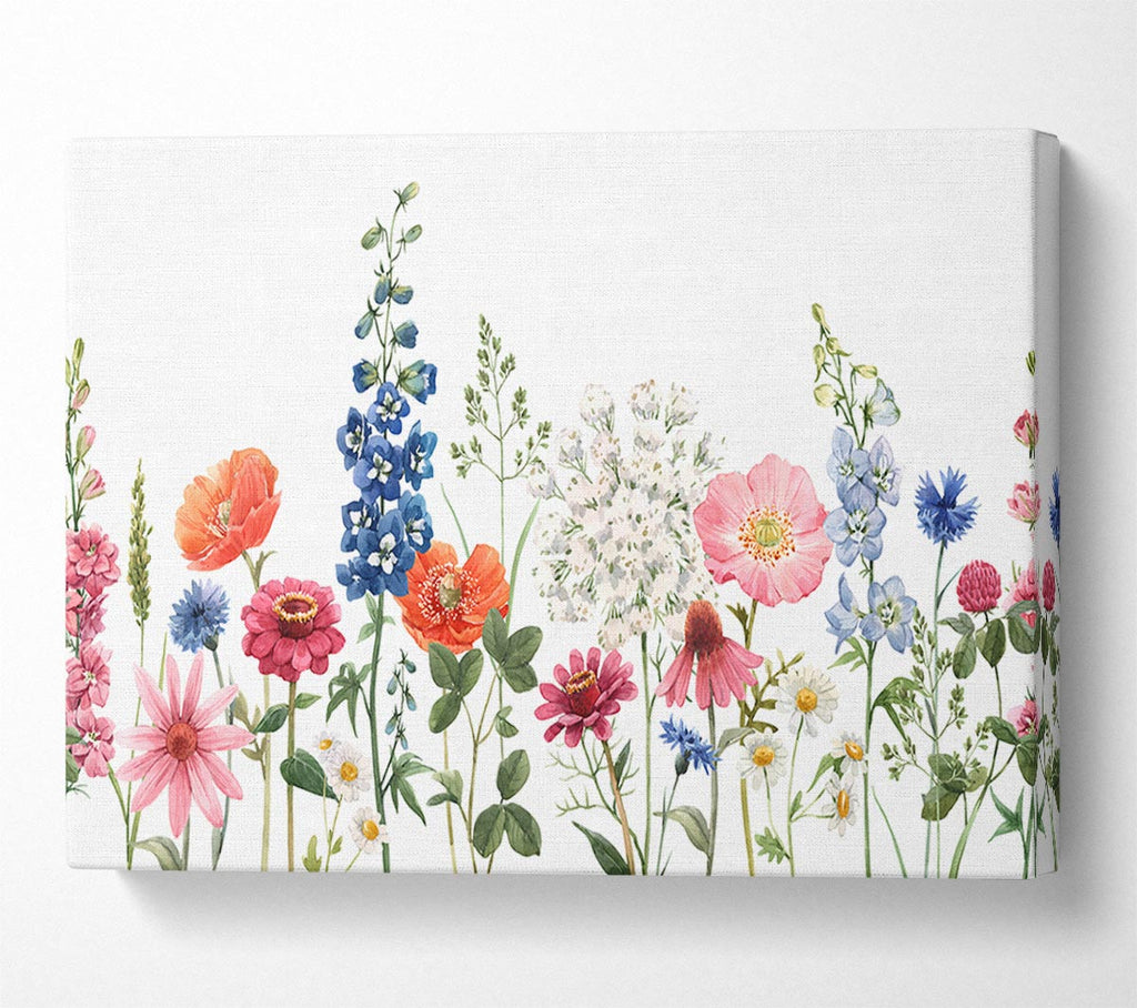 Picture of Flowers In The Meadow Canvas Print Wall Art