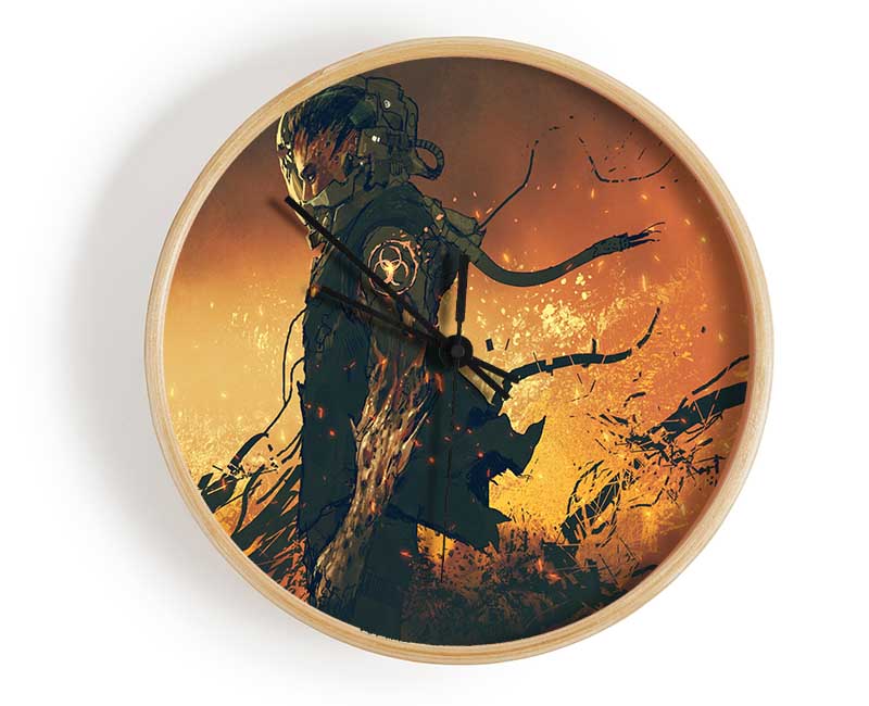 Walking Through The Fire Clock - Wallart-Direct UK