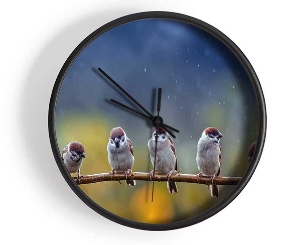 The Tits On A Branch Clock - Wallart-Direct UK