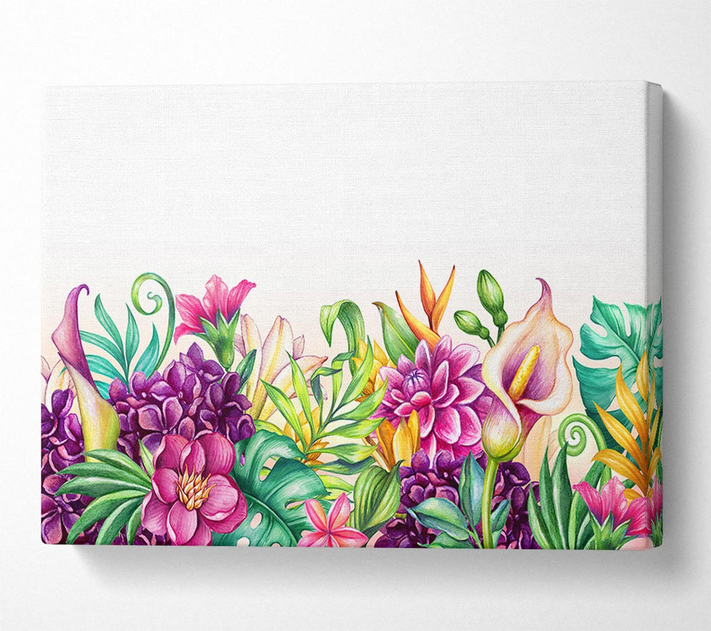 Picture of Tropical Flowers Canvas Print Wall Art