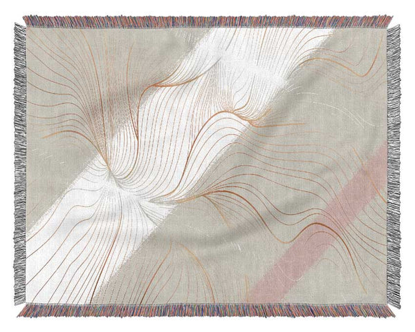 Gold Lines Of Power Woven Blanket