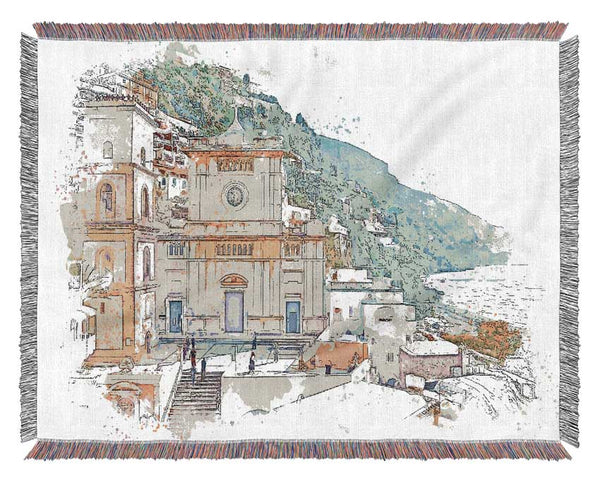 The Watercolour City Line Woven Blanket