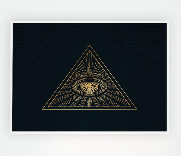 The All Seeing Eye Triangle Print Poster Wall Art