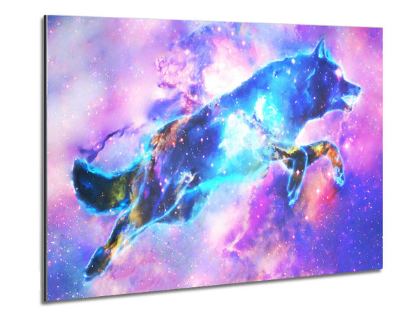The Space Wolf Metal Print