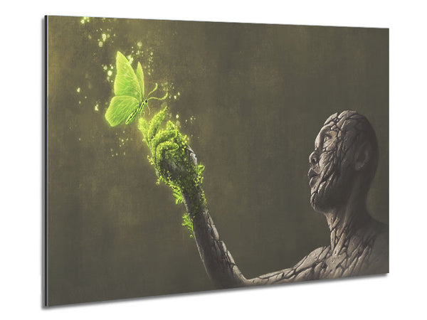 The Plant Butterfly Metal Print