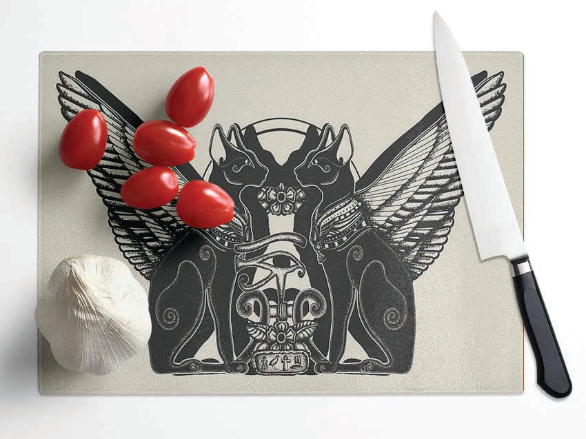 The Cat Gods Glass Chopping Board