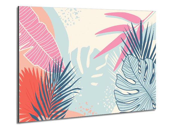 Modern Leaf Decor Metal Print