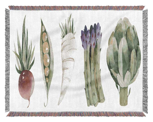Set Of 5 Veg Woven Blanket
