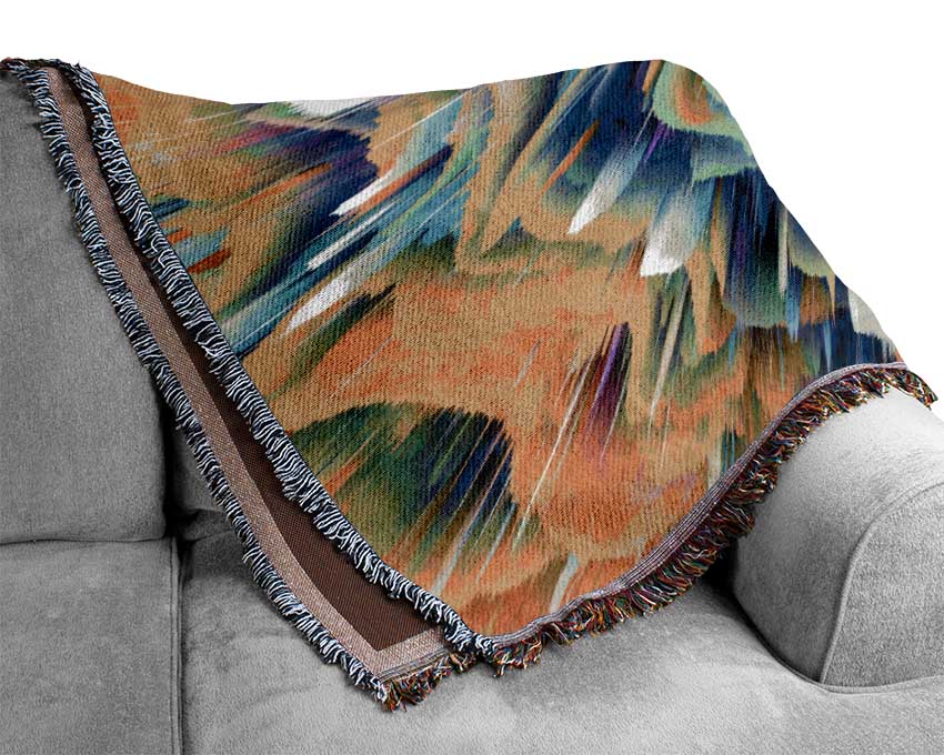 Ribbon Swirl Waves Woven Blanket