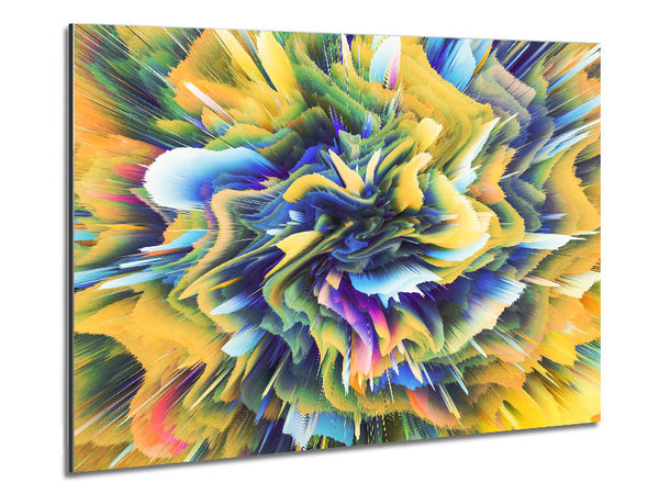 Ribbon Swirl Waves Metal Print