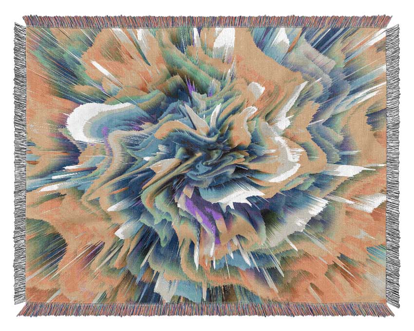 Ribbon Swirl Waves Woven Blanket