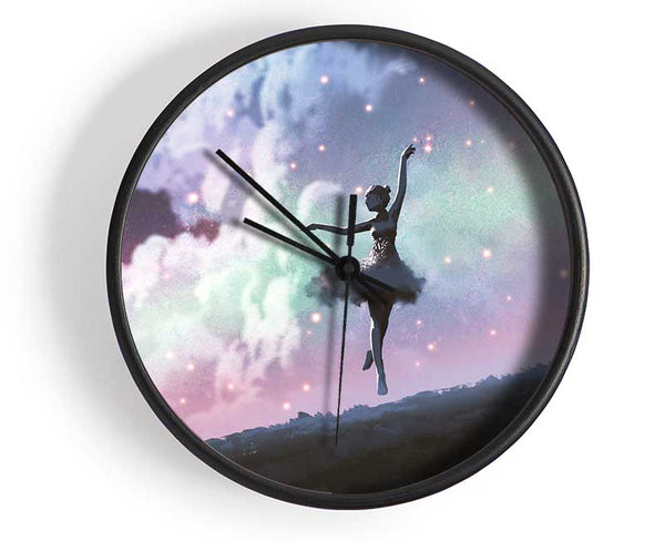 Ballerina In Space Clock - Wallart-Direct UK