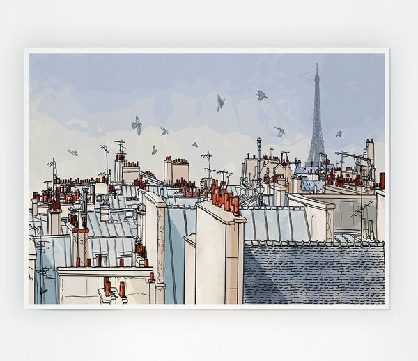 The Busy Streets Of Paris Print Poster Wall Art