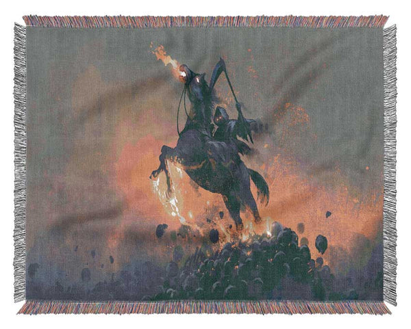 The Hell Raiser Horse Woven Blanket
