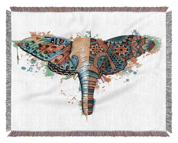 Elephant Ear Butterfly Woven Blanket