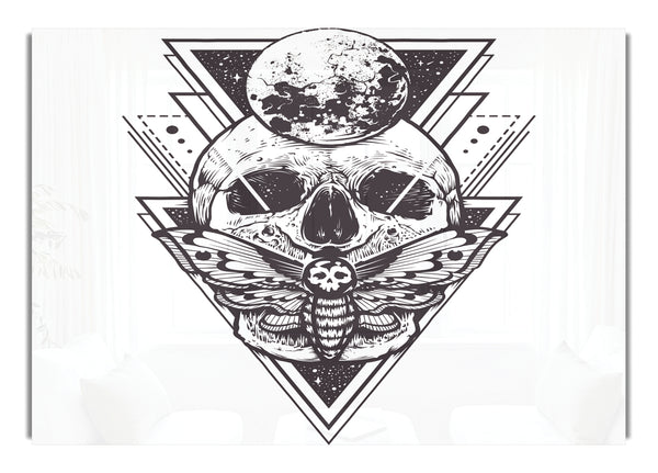 Totenkopf-Dreiecke mit Todesmotte